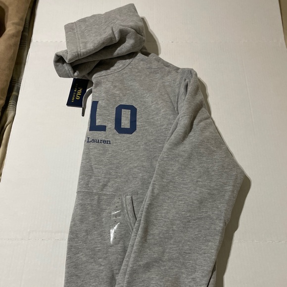 Polo Ralph Lauren Spell Out Pastel Fleece Hoodie Sweatshirt Sweater NWT Men’s L - Picture 4 of 5